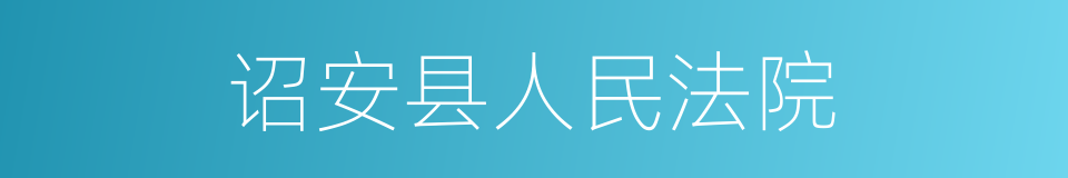 诏安县人民法院的同义词