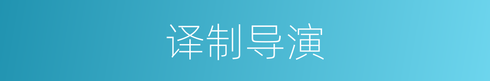 译制导演的同义词