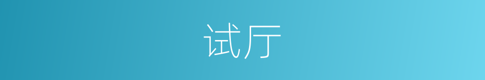 试厅的意思