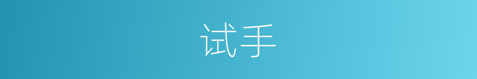 试手的意思