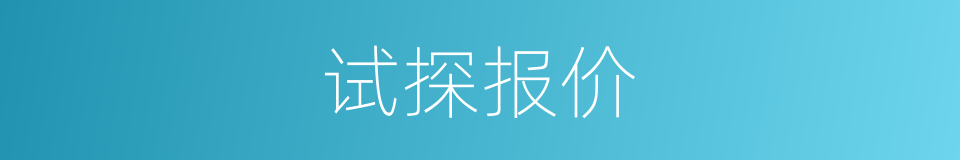 试探报价的同义词