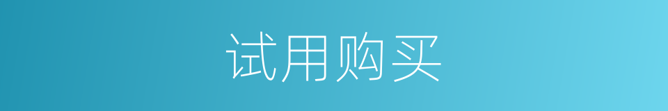 试用购买的同义词