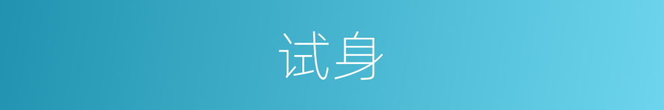 试身的意思