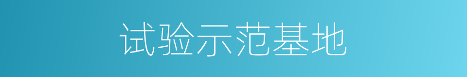 试验示范基地的同义词