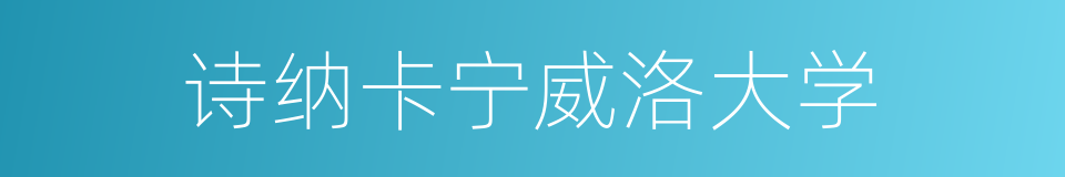 诗纳卡宁威洛大学的同义词