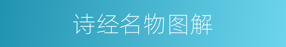 诗经名物图解的同义词