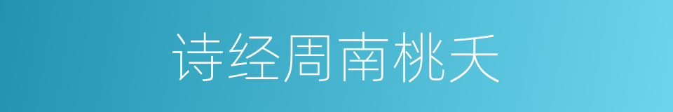 诗经周南桃夭的同义词