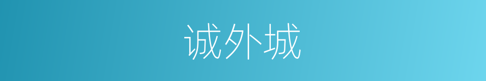 诚外城的同义词