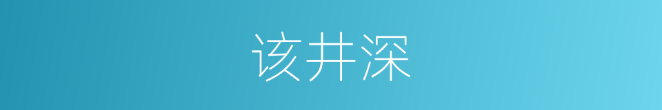 该井深的同义词