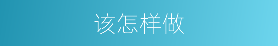 该怎样做的同义词