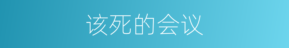该死的会议的同义词