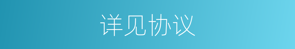 详见协议的同义词