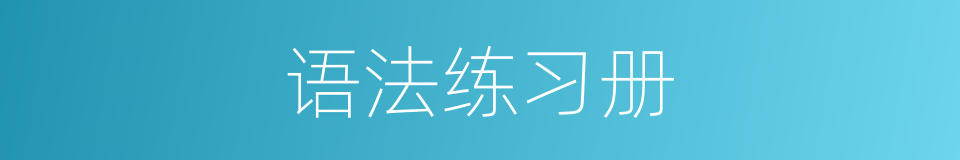 语法练习册的同义词