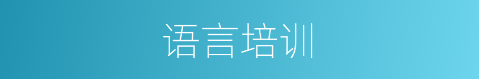 语言培训的同义词