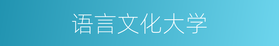 语言文化大学的同义词
