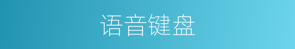 语音键盘的同义词