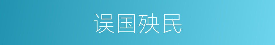 误国殃民的意思