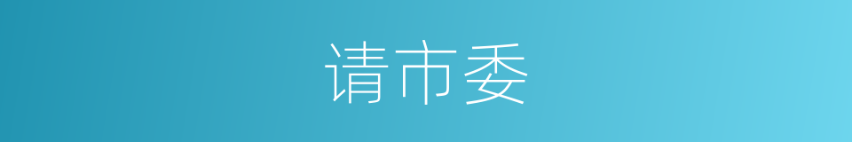请市委的同义词