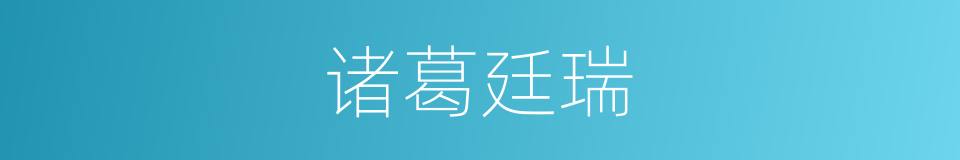 诸葛廷瑞的同义词
