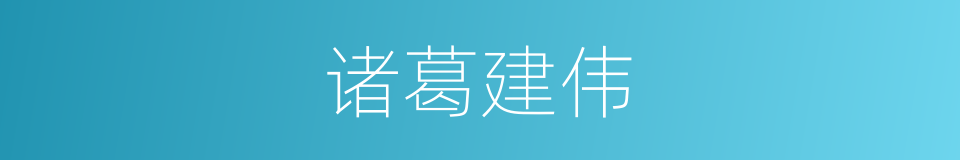 诸葛建伟的同义词