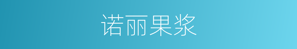 诺丽果浆的同义词