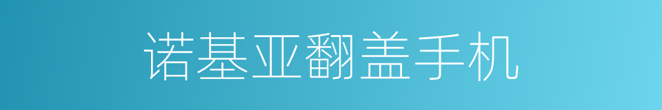 诺基亚翻盖手机的同义词