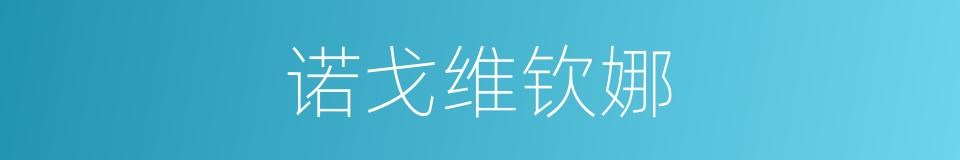 诺戈维钦娜的同义词