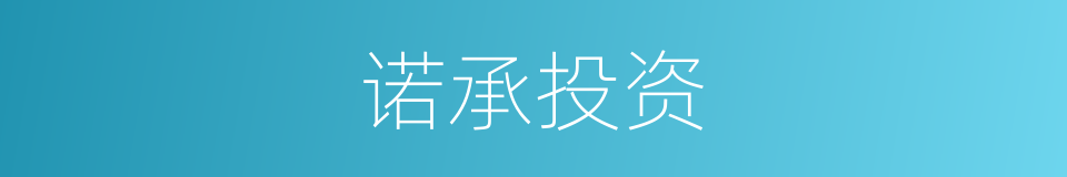 诺承投资的同义词