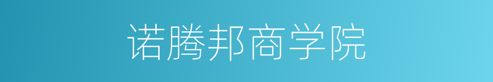 诺腾邦商学院的同义词