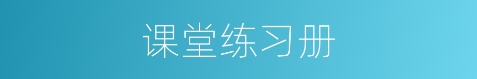 课堂练习册的同义词