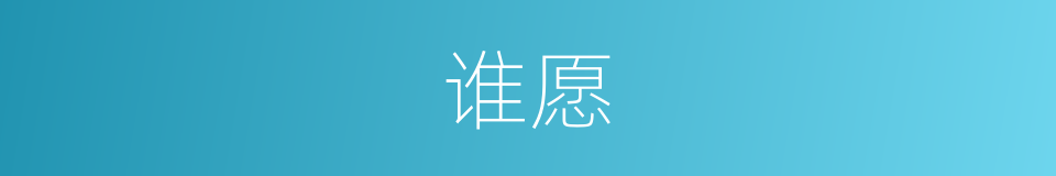 谁愿的同义词