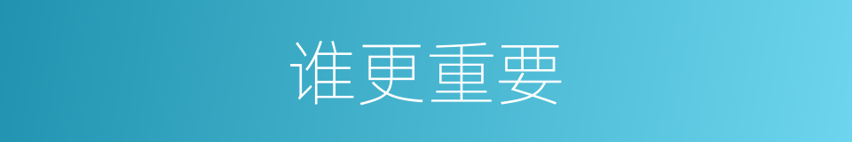 谁更重要的同义词