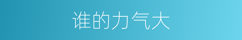 谁的力气大的同义词