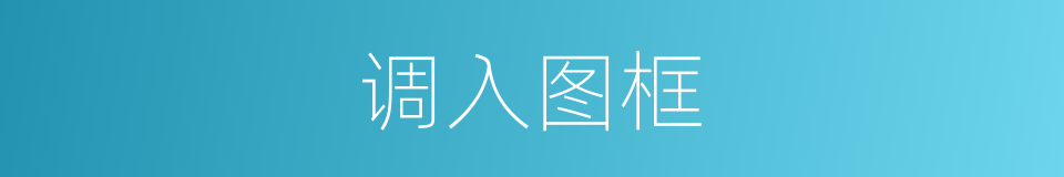调入图框的同义词