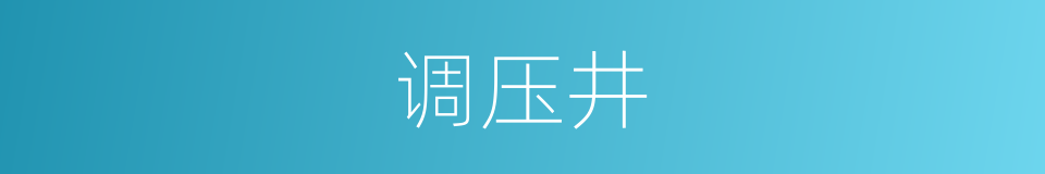 调压井的同义词