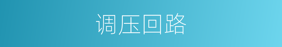 调压回路的同义词