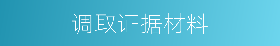 调取证据材料的同义词