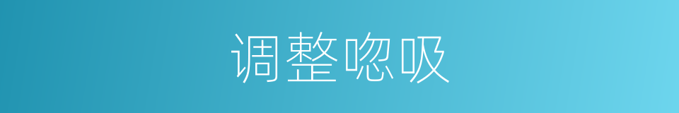 调整唿吸的同義詞