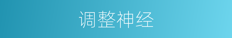 调整神经的同义词