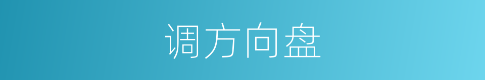 调方向盘的同义词