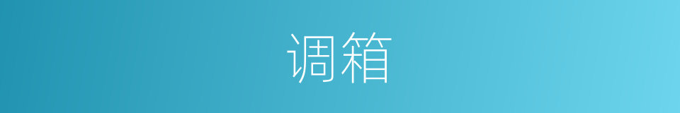 调箱的同义词