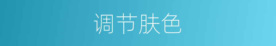 调节肤色的同义词