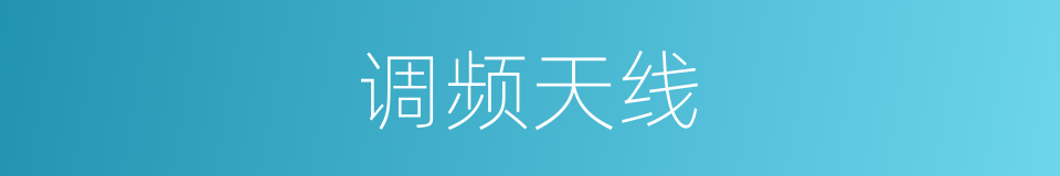 调频天线的同义词