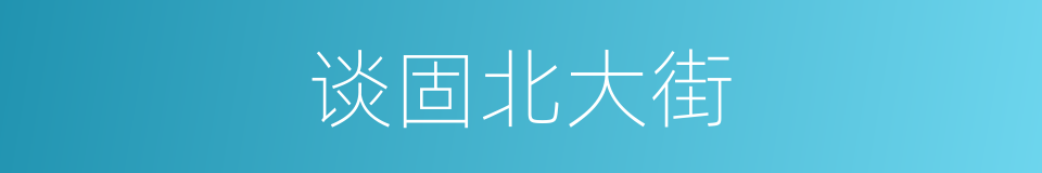 谈固北大街的同义词