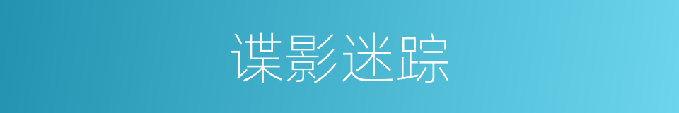 谍影迷踪的同义词