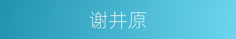 谢井原的同义词