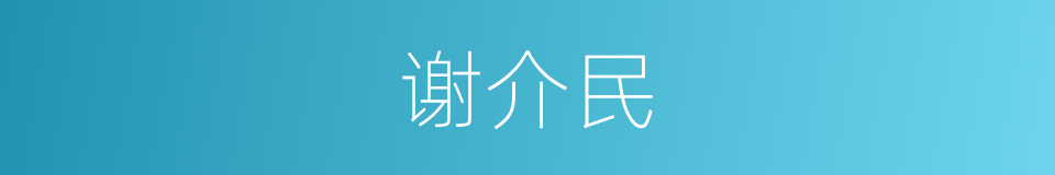 谢介民的同义词