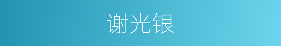 谢光银的同义词