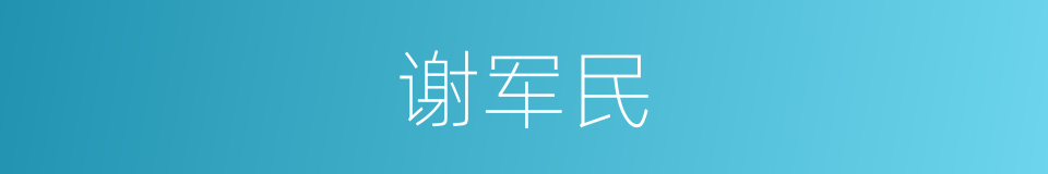 谢军民的同义词