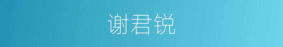 谢君锐的同义词